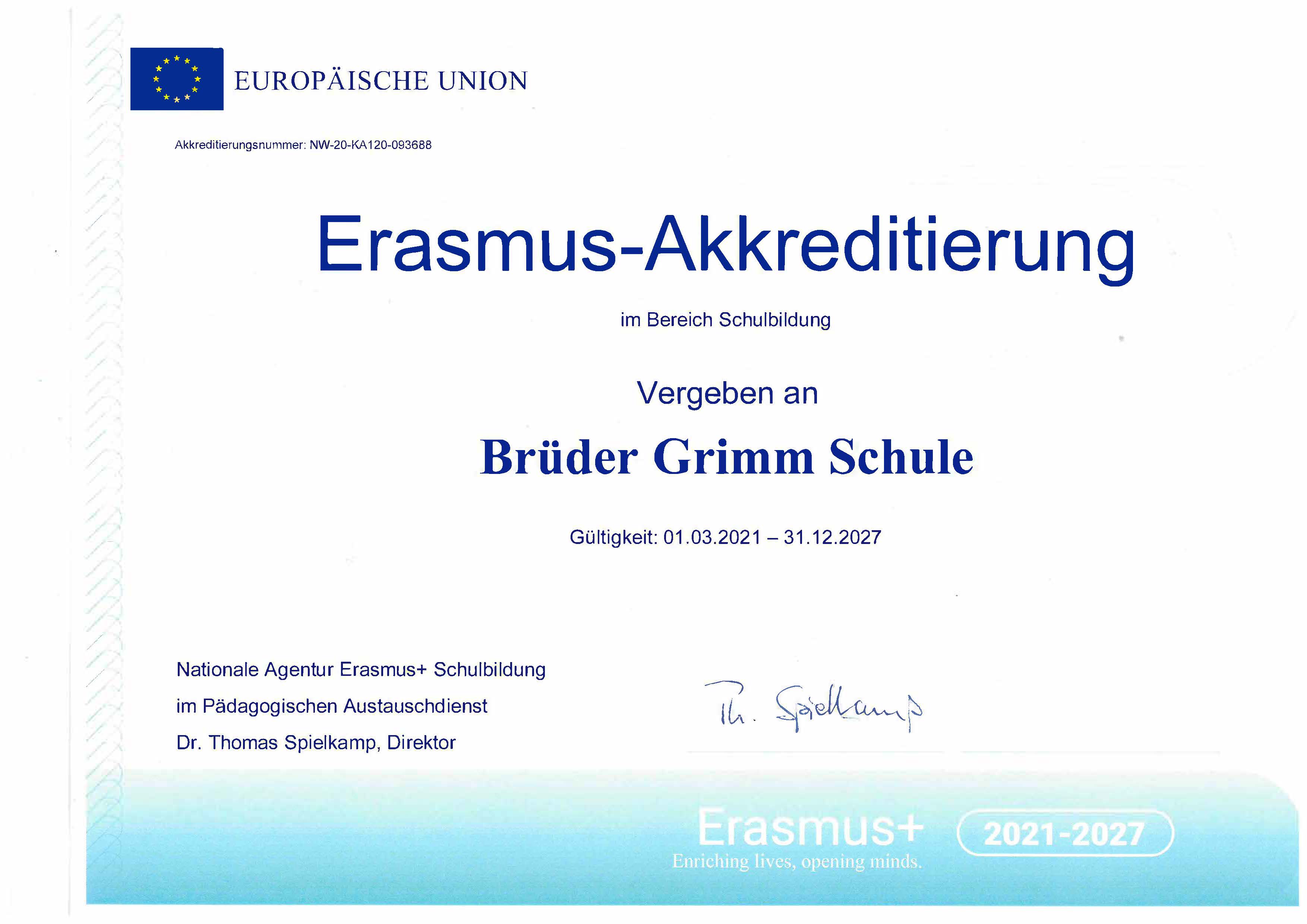 Erasmus Akkreditierung